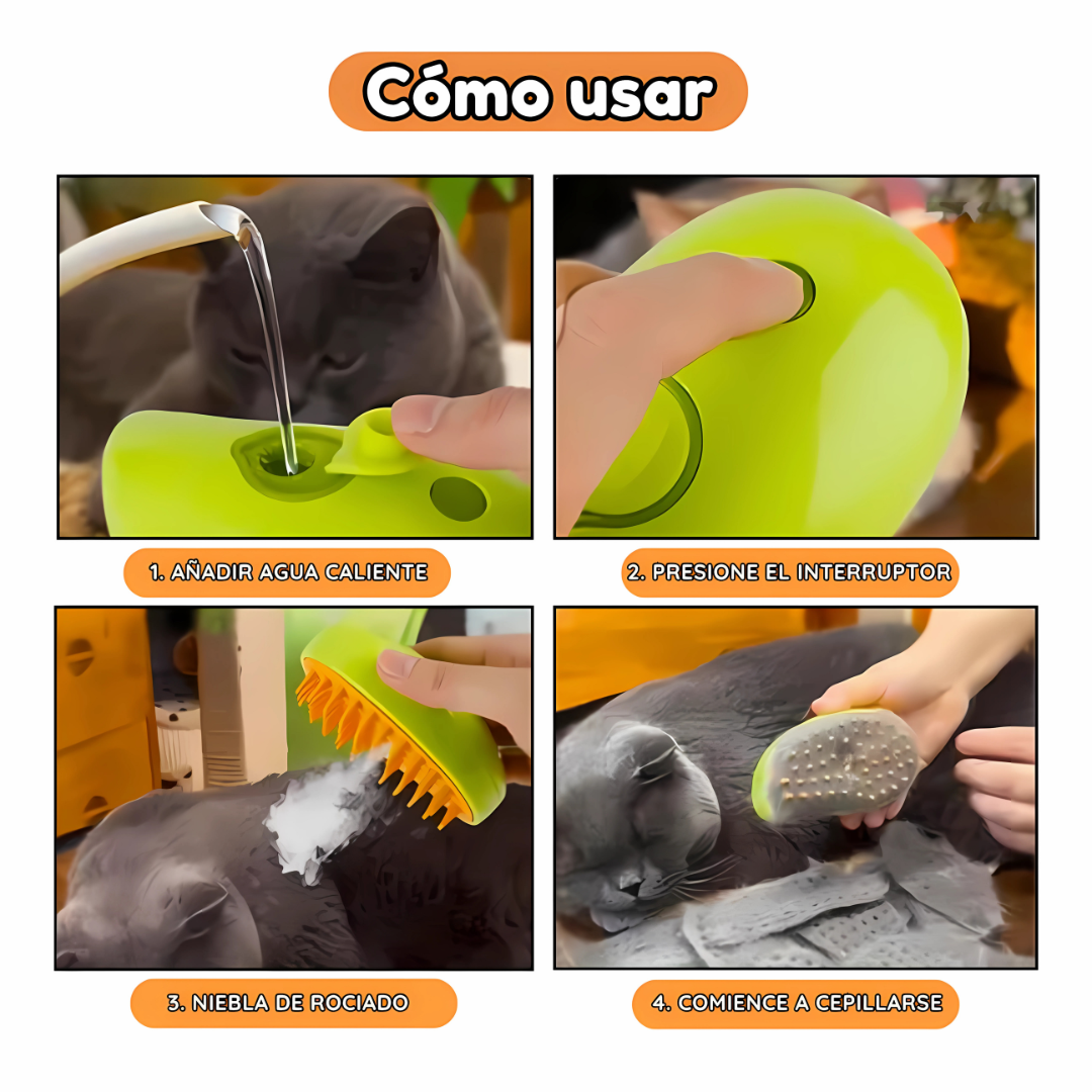 El Cepillo a Vapor que Quita los Pelos sin Tirones y sin Estrés 🧡